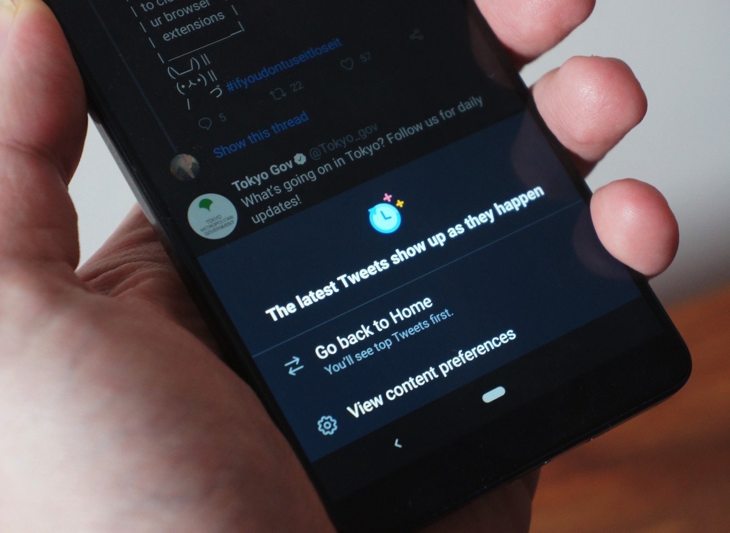 Twitter Finally Introduced the reverse-chronological Feed for Android