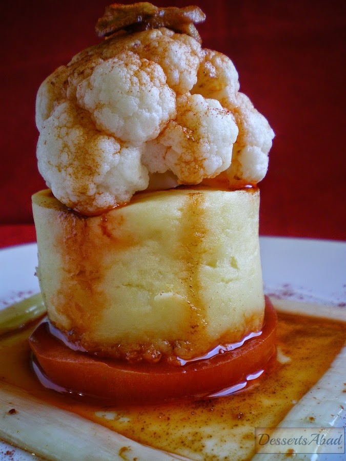Pastel de coliflor aliñada