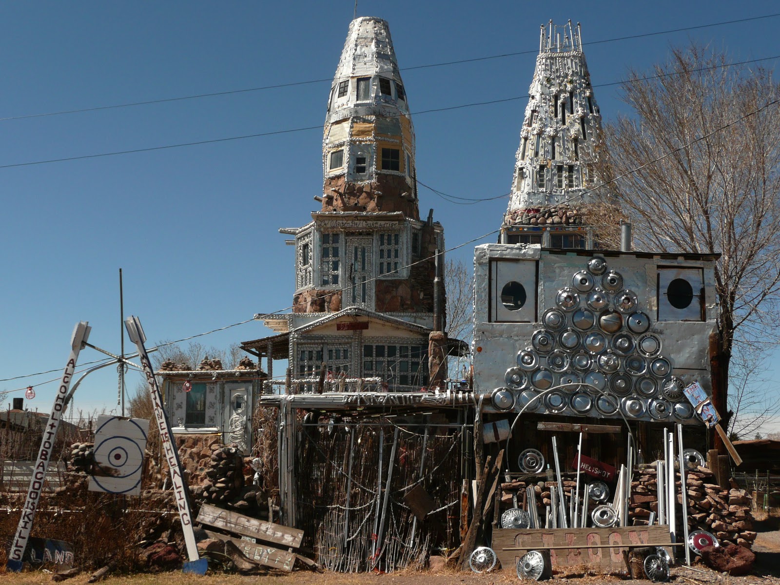 Life at 55 mph Beer Can Castle in Antonito, Colorado (click here for