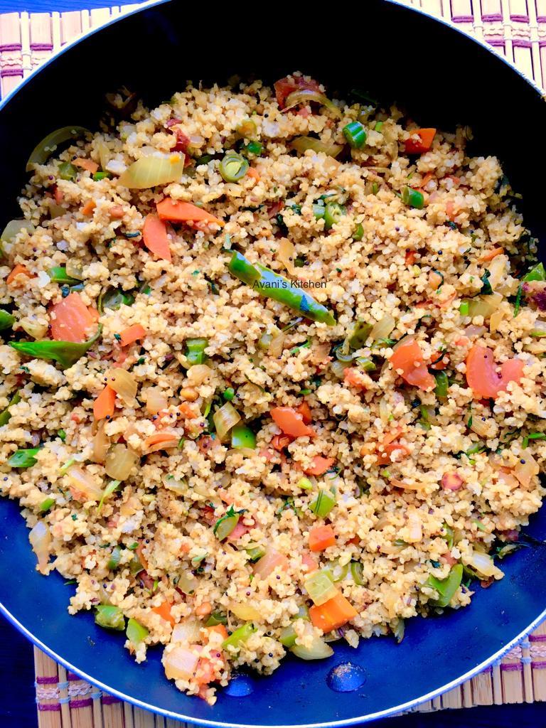 Avani's Kitchen Bajra flakes Upma/Barnyard millet flakes Upma