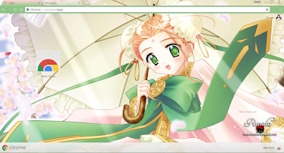 Cute Anime Girl Google Chrome Theme