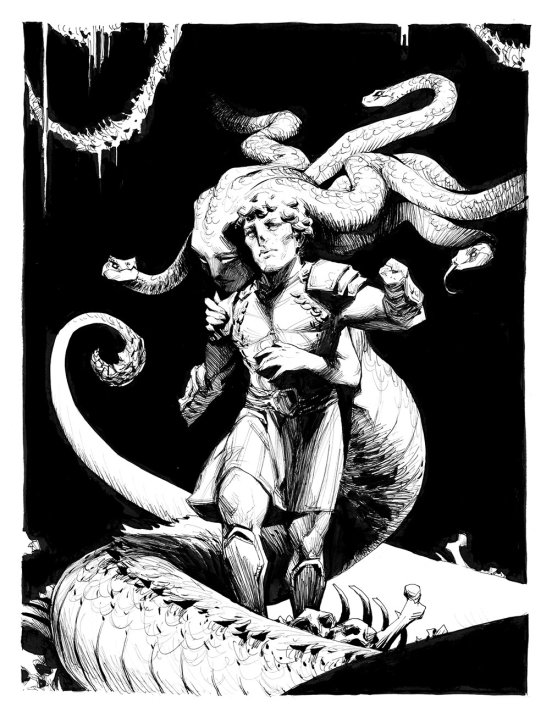 As ilustrações em forma de sketches de fantasia em preto e branco de Andrew Mar Andrew Mar artstation arte ilustrações fantasia sketches preto e branco