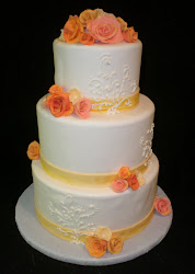 cake yellow coral flower orange cakes flowers crimson elegant purple scroll