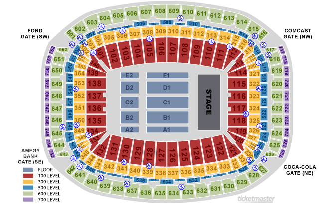 Nrg Seating Chart With Rows