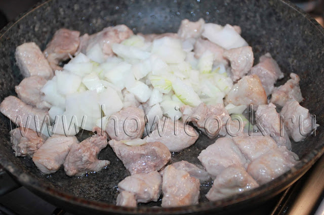 рецепт свинины, тушеной с капустой и макаронами с пошаговыми фото