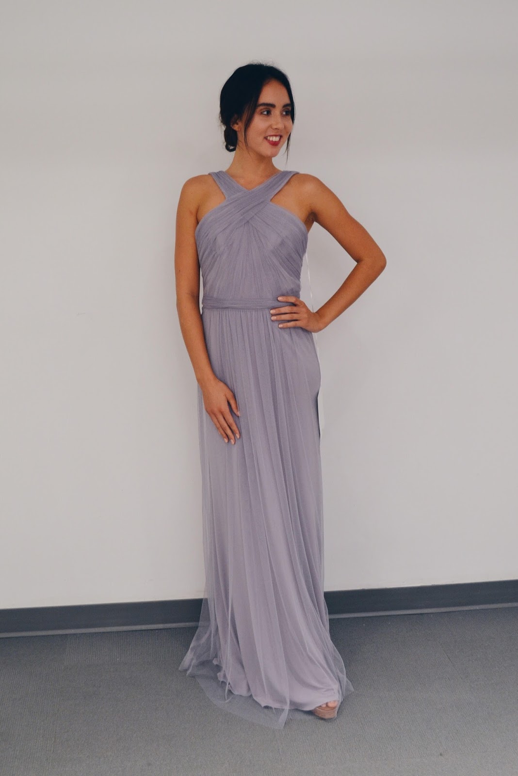 Sorella Vita style 8828 criss-cross strap bridesmaid dress
