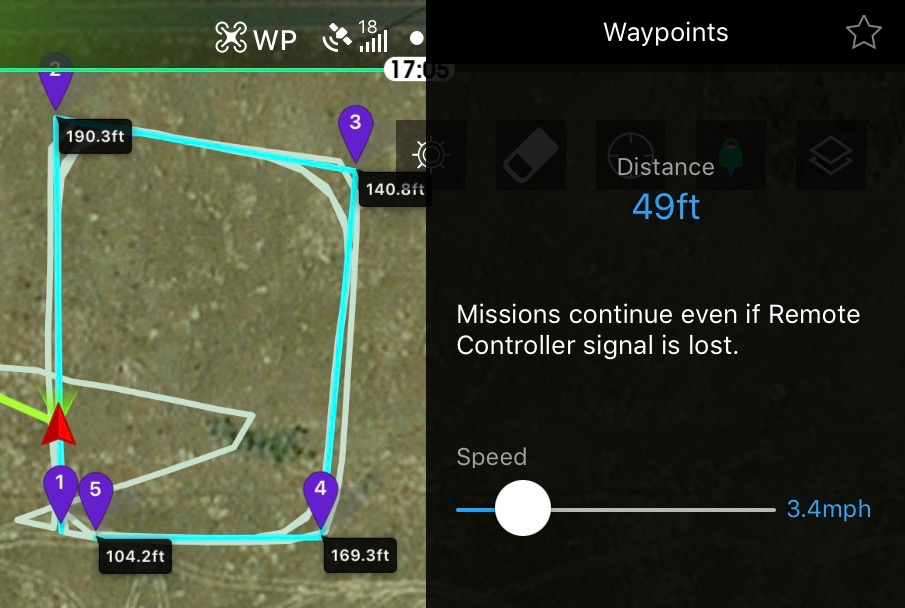 dji mavic pro waypoints