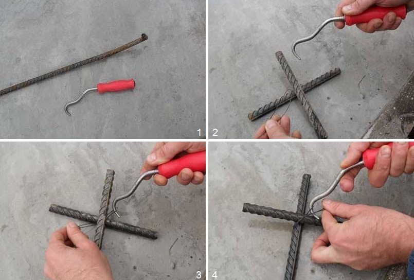 как сделать крючок для вязки арматуры