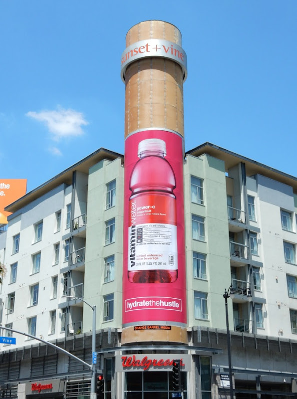 Vitamin Water Hydrate the Hustle billboard Sunset & Vine Vitamin Water Hydrate the Hustle billboard