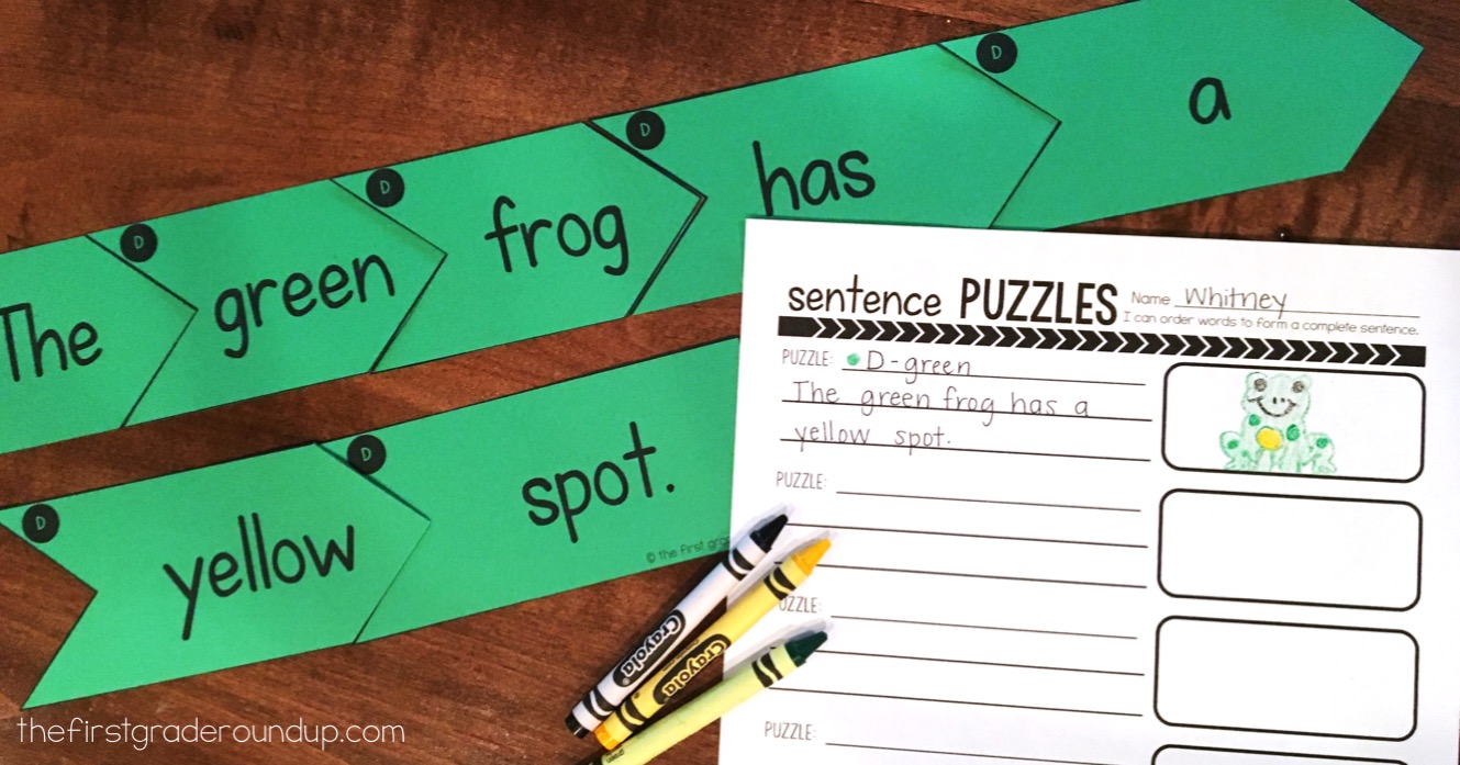 Sentence Puzzles Routines - Firstgraderoundup
