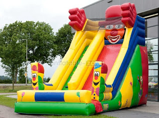 action air inflatable water slide with pool
