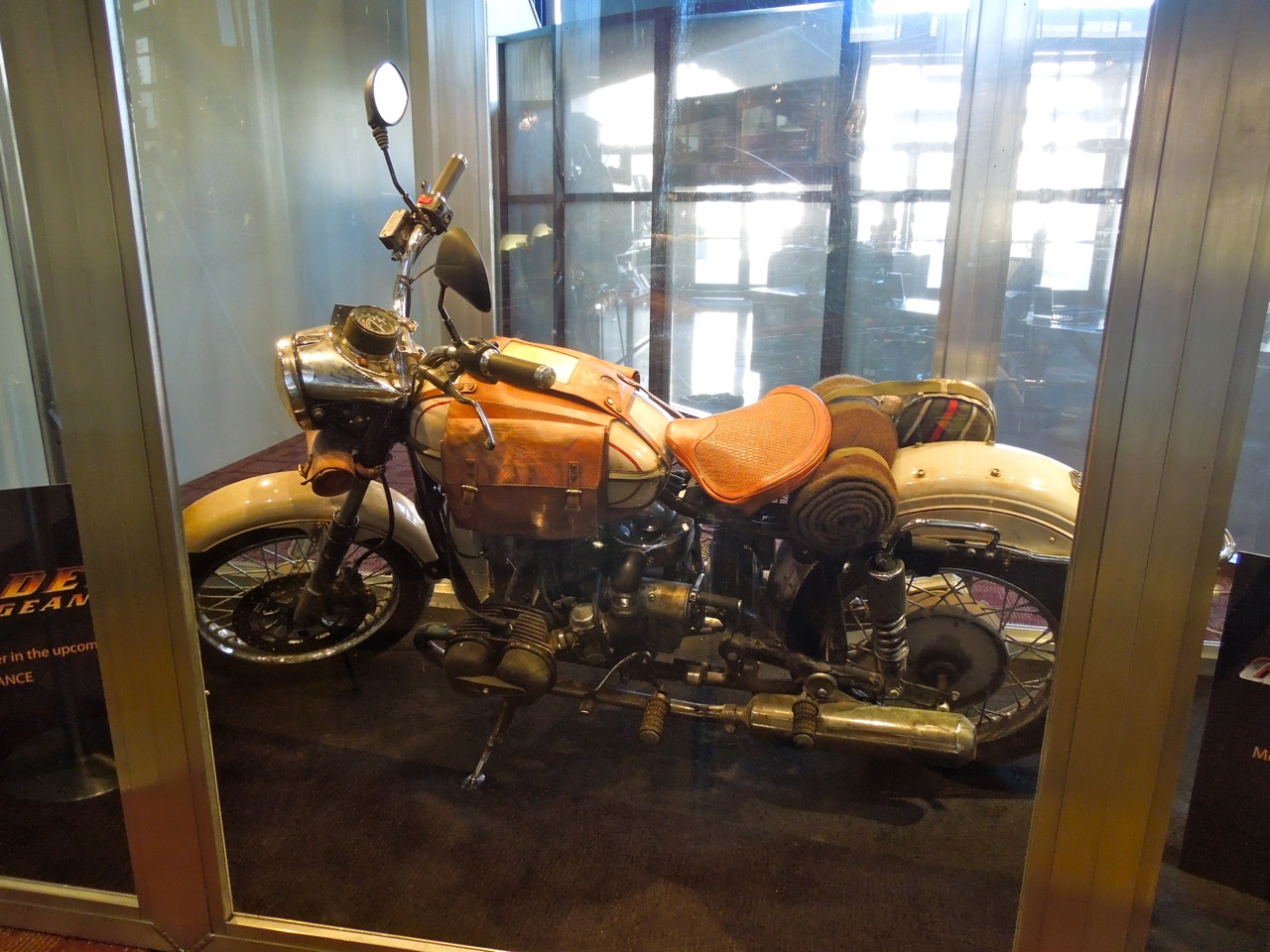 Motorcycle from Ghost Rider Spirit of Vengeance on display