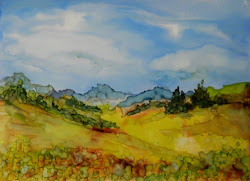 yupo alcohol ink landscape inks using watercolors joan