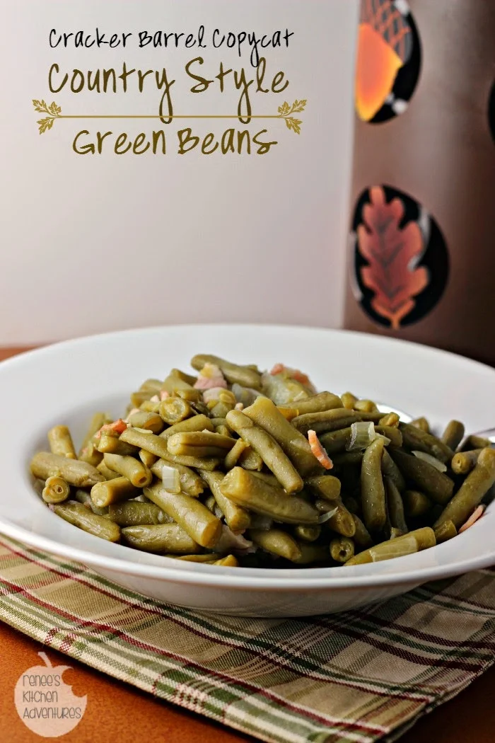Cracker Barrel Copycat Country Style Green Beans: Renee's Kitchen Adventures   Just like in the restaurant!! 