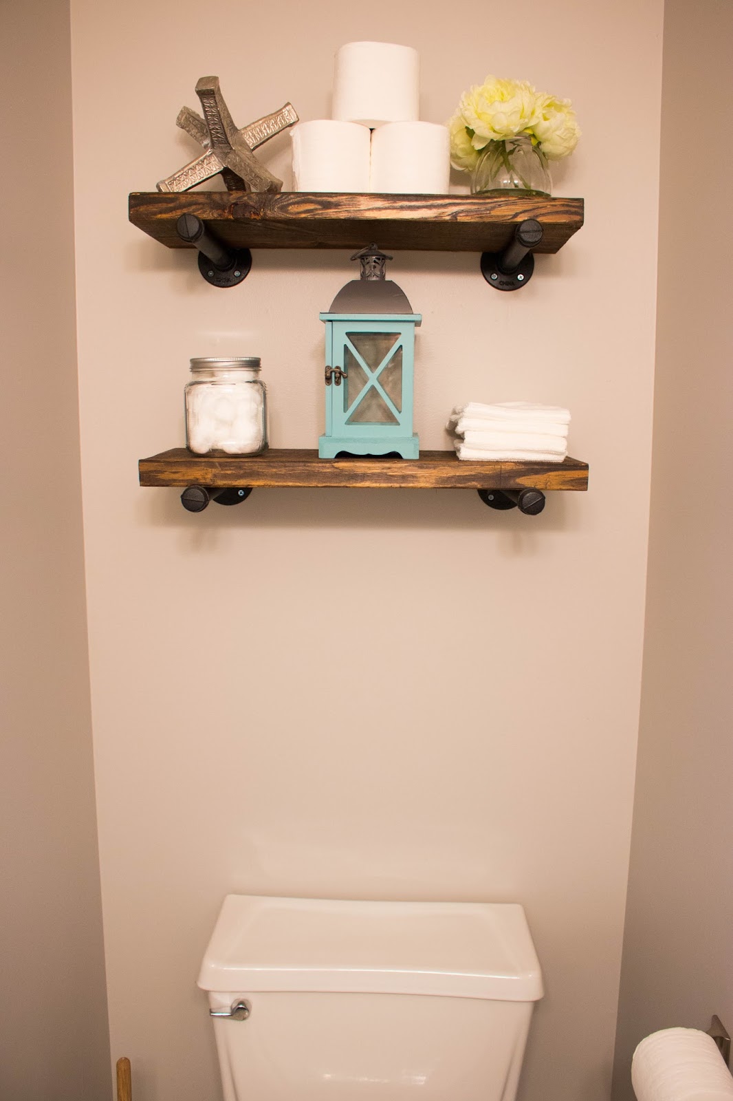 The Powder Bathroom How To Make Floating Shelves We Ve Been Making A Lot Of Solid Progress In Our House Over The Last Few Months I Never Would Have Thought When Moved June That Four