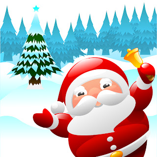 漫画タッチのクリスマス飾りと背景 beautiful christmas ornaments イラスト素材4
