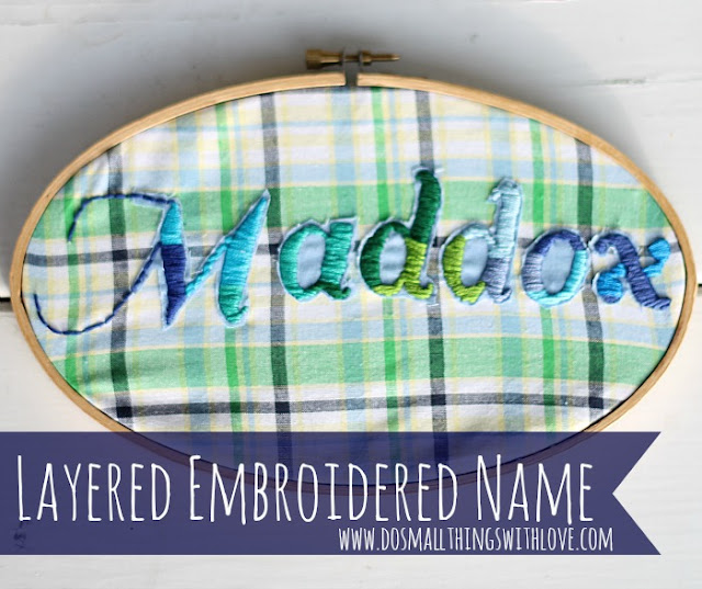 Layered Embroidery Name