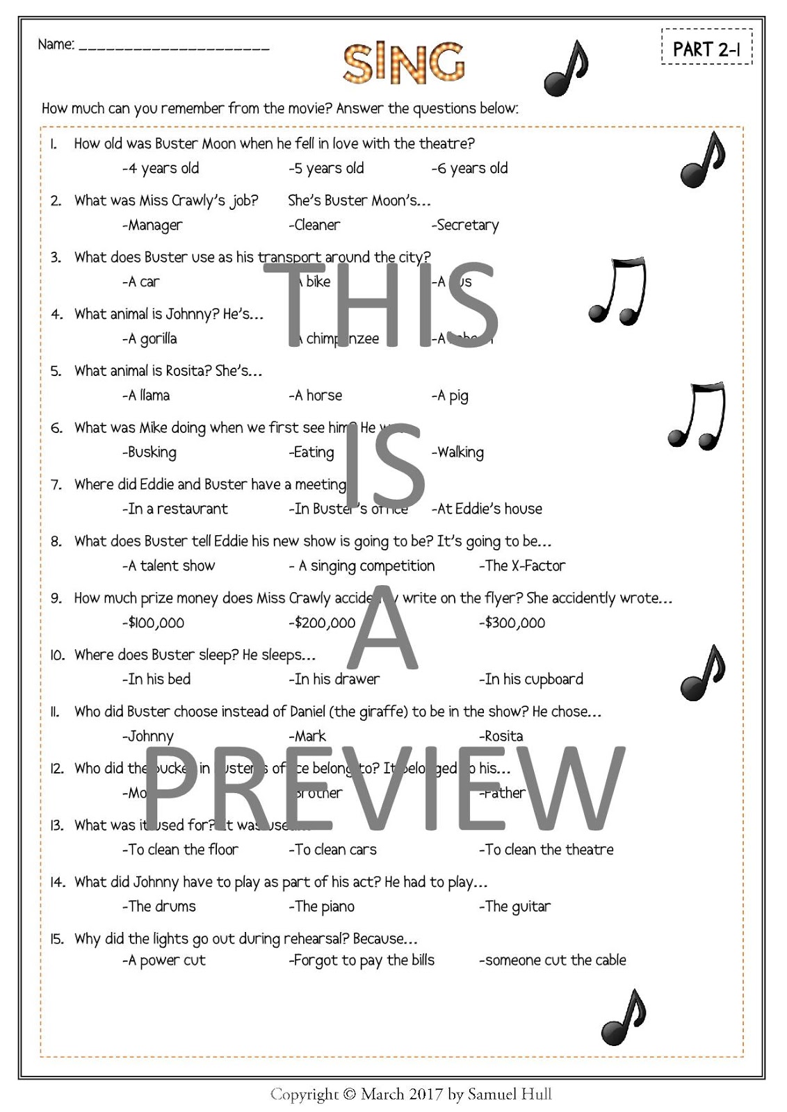 Download Interstellar (2014) Movie Worksheet Answer Key PNG