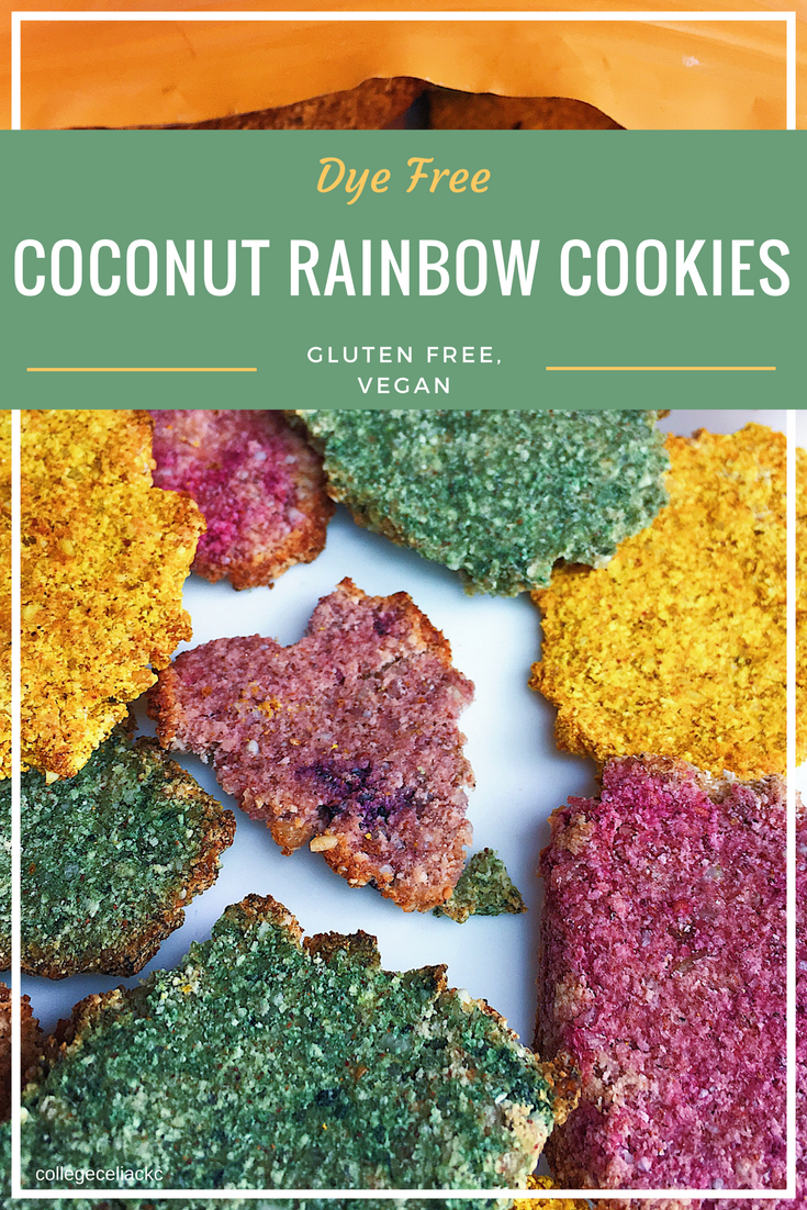 DyeFree Coconut Rainbow Cookies (Gluten Free, Vegan)