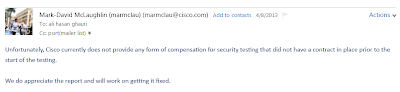 Cross Site Scripting (XSS) Vulnerability Found in Cisco ! Cross Site Scripting (XSS) Vulnerability Found in Cisco !