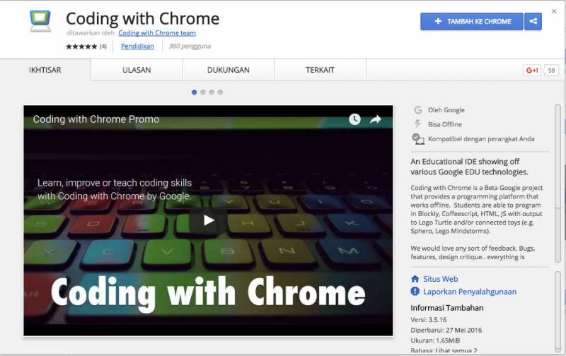 APLIKASI “CODING WITH CHROME” INI AJARKAN CODING DENGAN CARA YANG BENAR