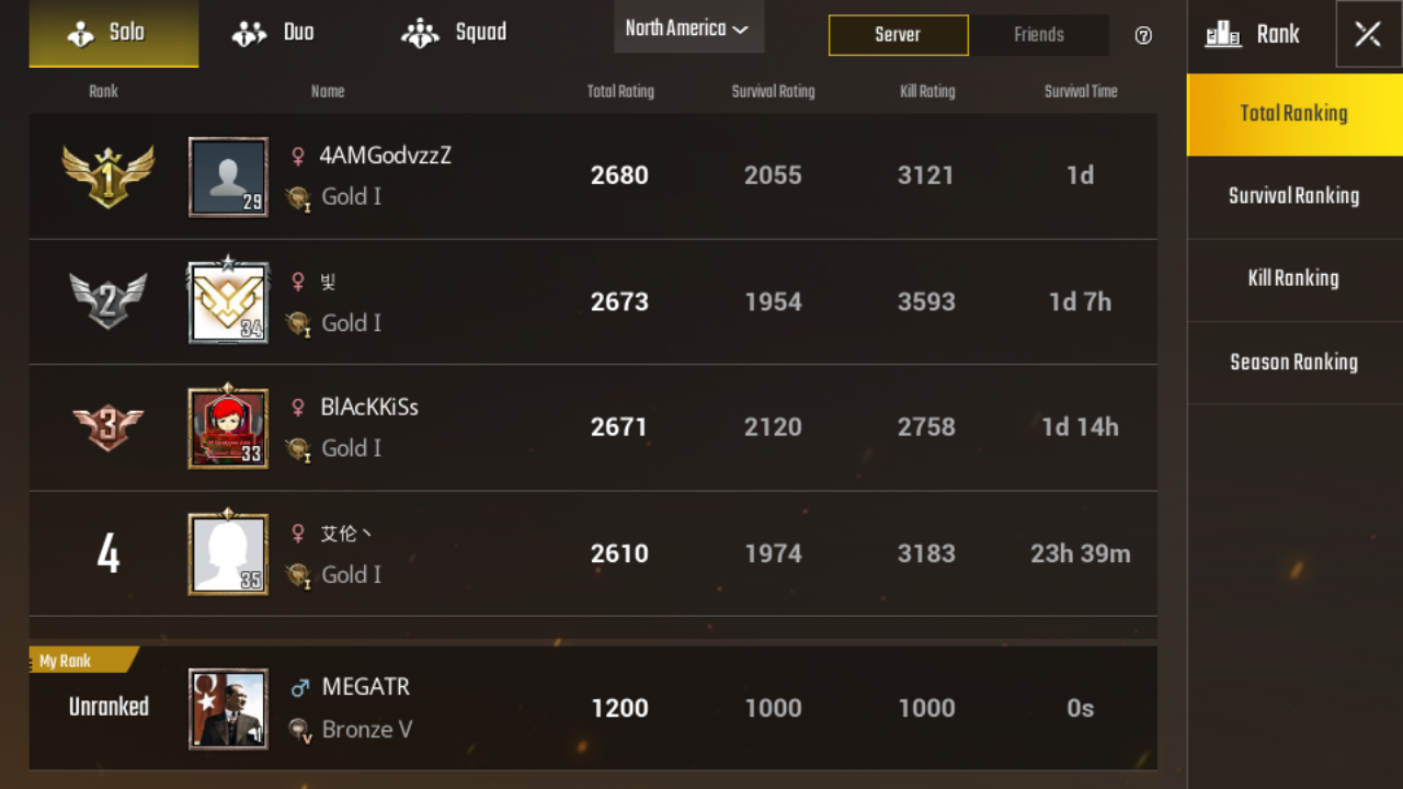 PUBG Mobile Rank Sistemi