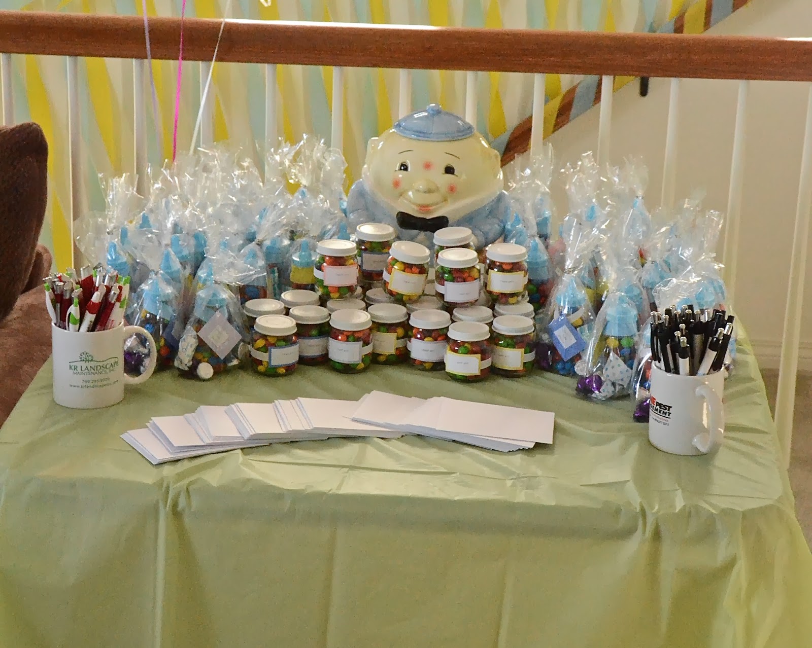 Pitcher Family Adventures Baby Shower Goody Bags/Jars