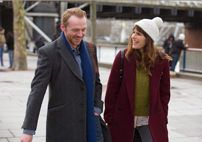 Still of Simon Pegg and Lake Bell in the romantic comedy Man Up