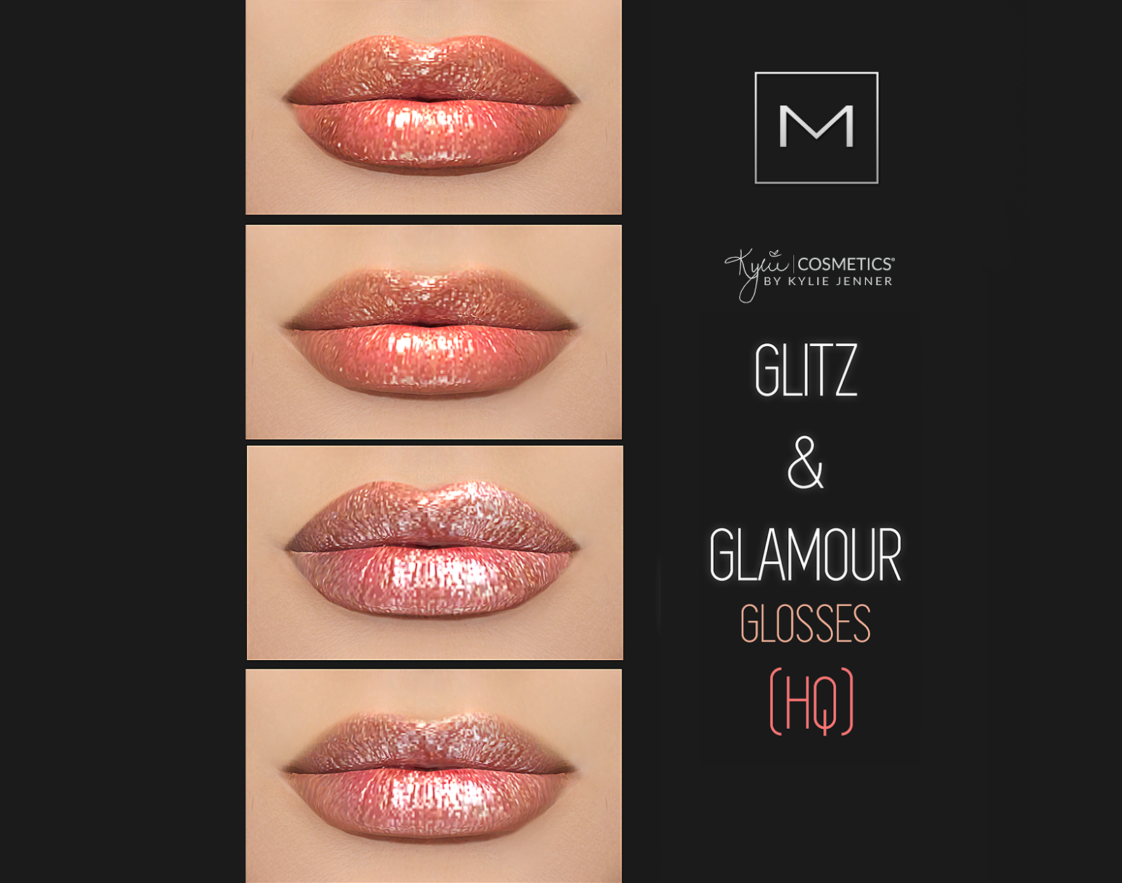 KYLIE COSMETICS GLITZ & GLAMOUR GLOSSES TO MAC