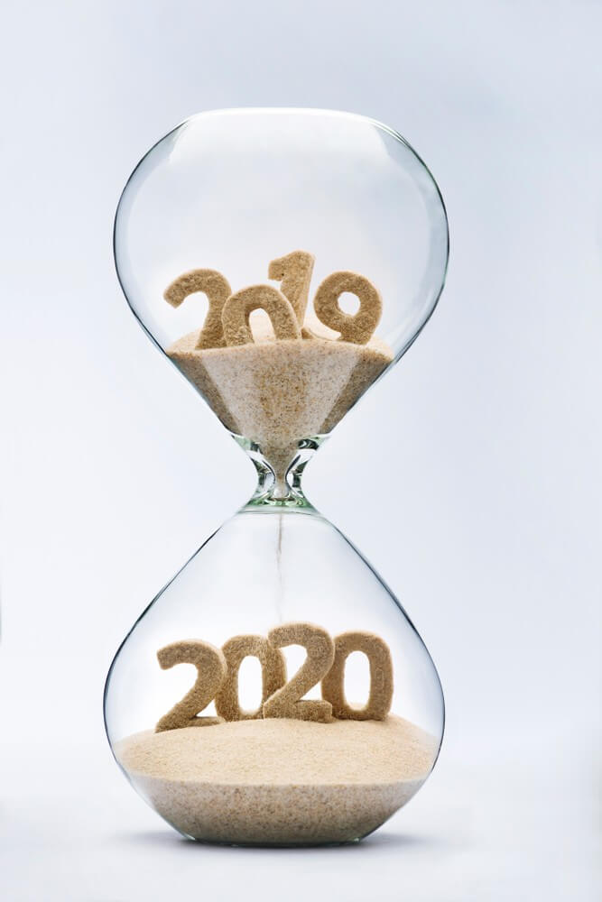 Happy New Year 2020, Hourglass Time Happy New Year 2020, Hourglass Time