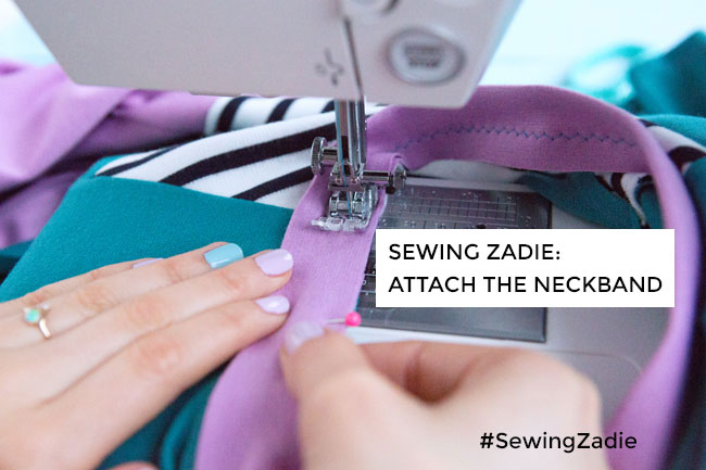 Sewing Zadie - How to attach a jersey neckband - Tilly and the Buttons