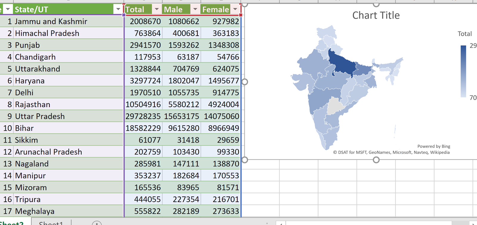Excel map chart flexbulk