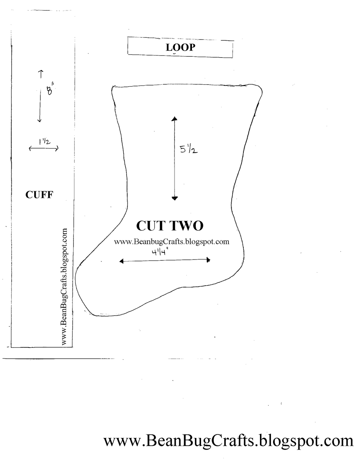 BeanBugCrafts Christmas Tutorial Stocking Gift Card Holder
