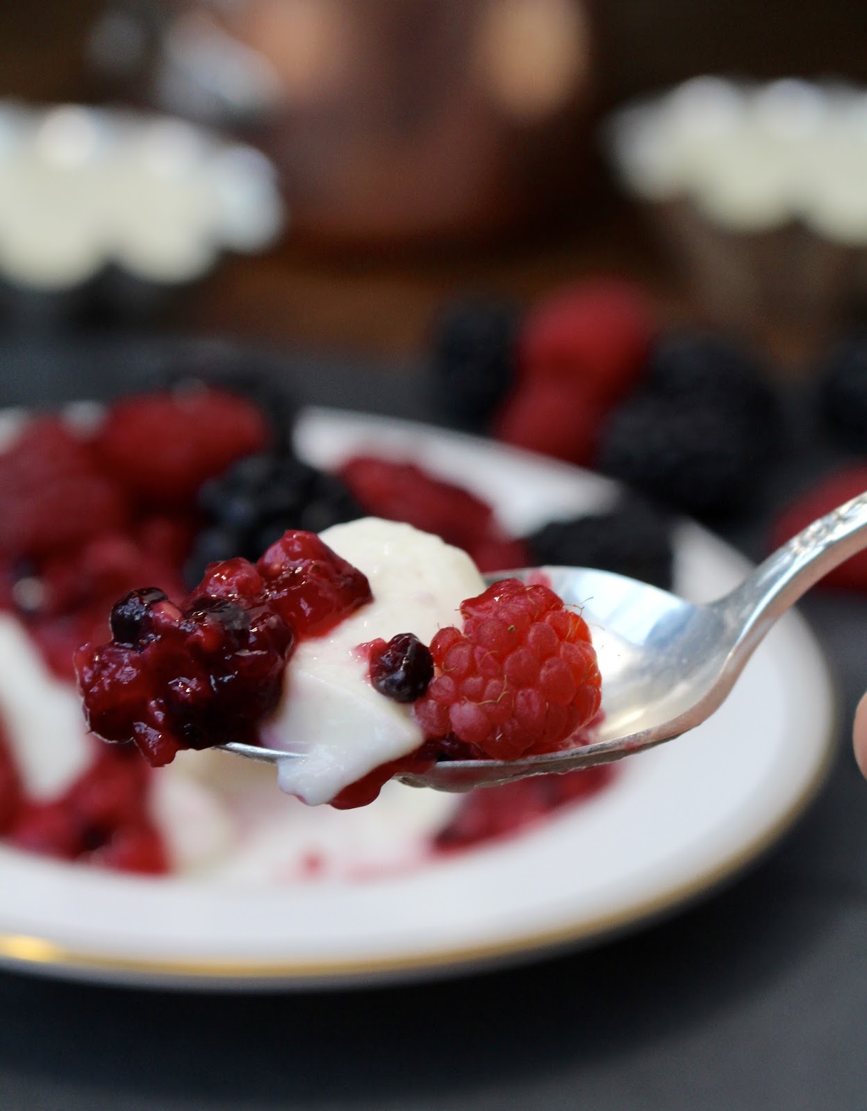 A Grain of Salt Panna Cotta with Berry Compote
