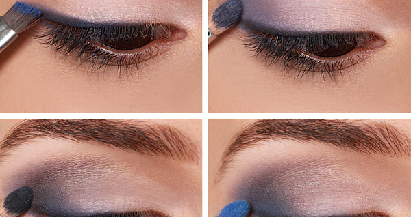 How Apply Navy Blue Eyes Makeup | Navy Blue Eyeliner and ...