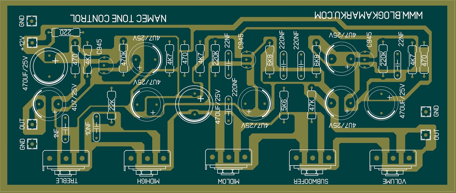 pcb layout Namec Tone Control – BLOGKAMARKU