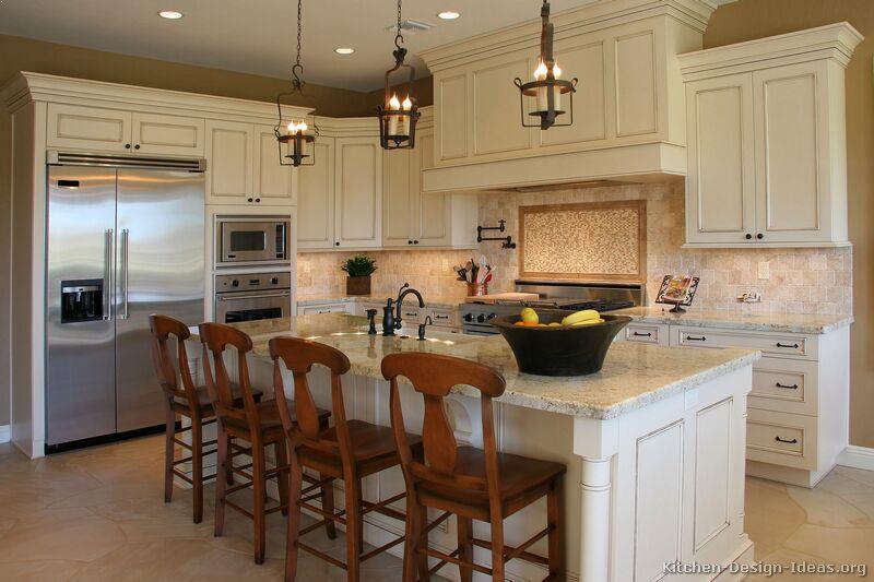 Kitchens With Off White Cabinets Best Kitchen Ideas Kitchens With Off White Cabinets And Crown Molding On Stainless Steel Liances Best