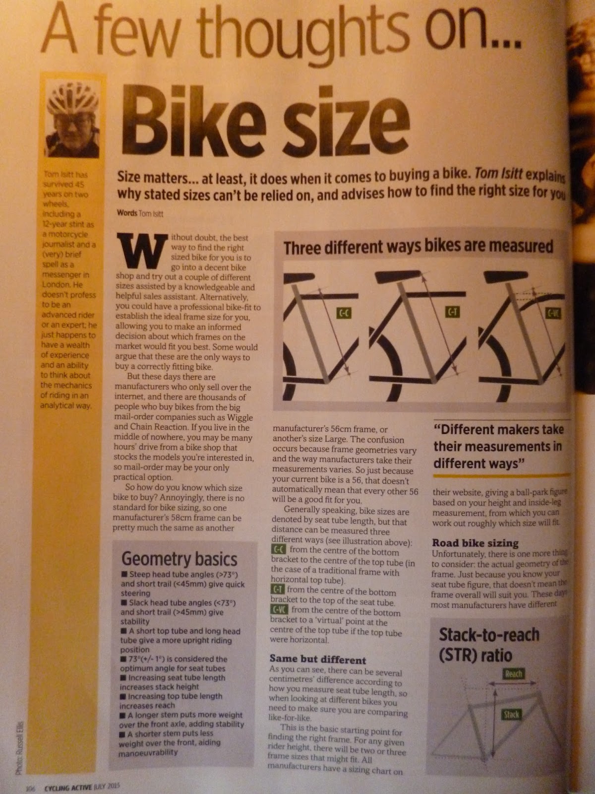 velovoice Bike Sizing Stack And Reach