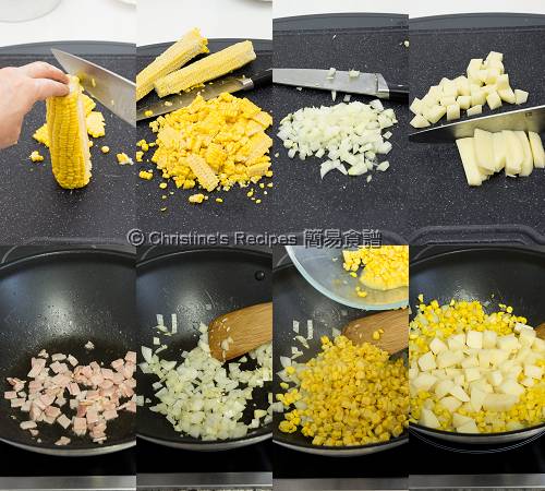 鮮粟米忌廉濃湯製作圖 Fresh Corn Soup Procedures01