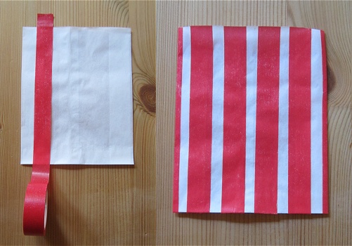 Gestreifte Papiertüte Anleitung 2