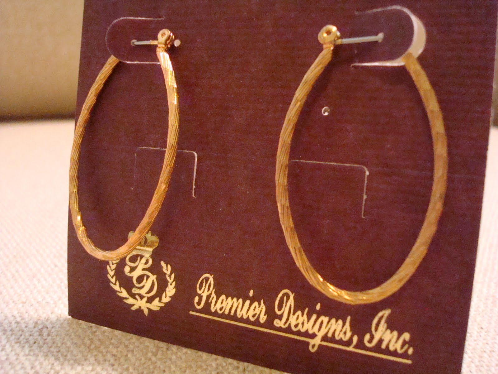 Not to us, oh Lord... Premier Designs Gold Hoop "Hot Cakes" Earrings