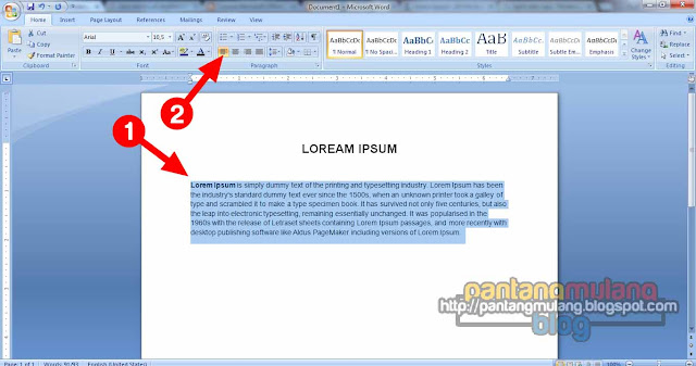 Cara Mengatur Tulisan Rata Kiri, Tengah, Kanan, Kiri dan Kanan di Microsoft Word Cara Mengatur Tulisan Rata Kiri, Tengah, Kanan, Kiri dan Kanan di Microsoft Word