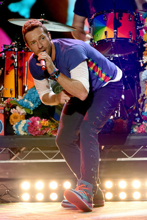 Chris Martin Foto de Chris Martin en el escenario