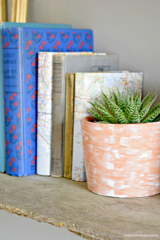 Add a little rustic charm to a plain terra cotta planter with this easy dry brushing technique!