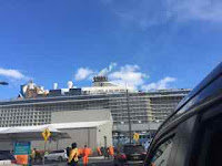 Cruise ship docked at Cape Liberty