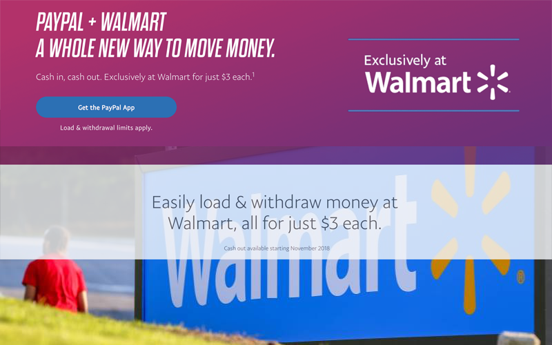 walmart and paypal allow you to cashout in walmart stores