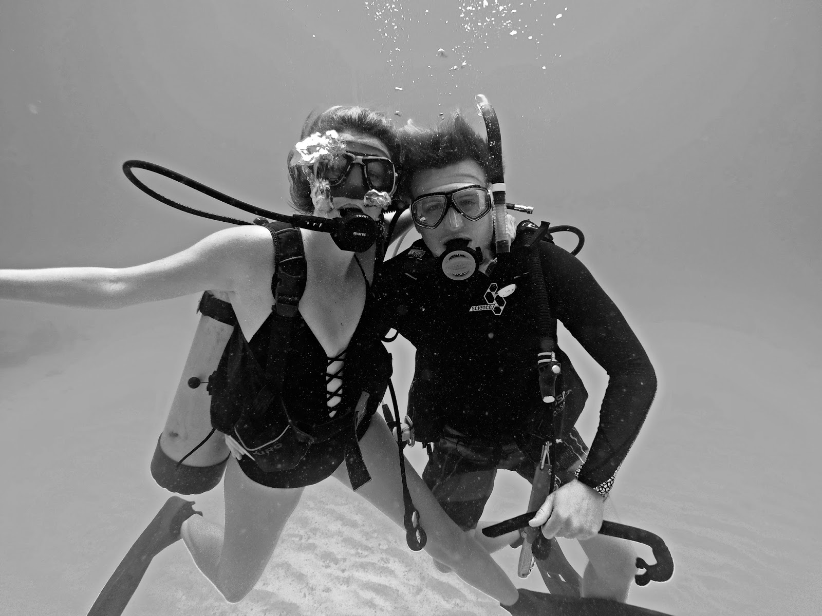 Diving in Barbados | Copyright: Skip to Malou Blog Diving, Underwater Photography, Barbados, Black and White Photography, GoPro