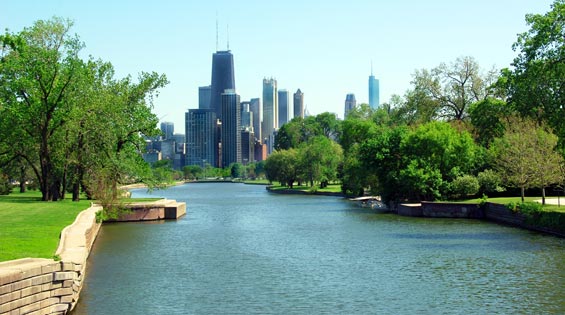 Região Lincoln Park em Chicago Região Lincoln Park em Chicago