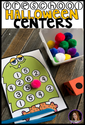 Halloween and October morning Tubs, Centers and Activities for Preschool