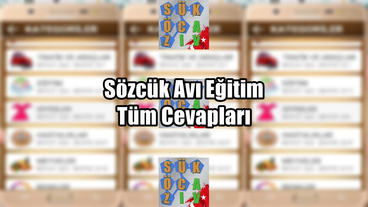 Sozcuk Avi Egitim Cevaplari Sozcuk Avi Egitim Cevaplari